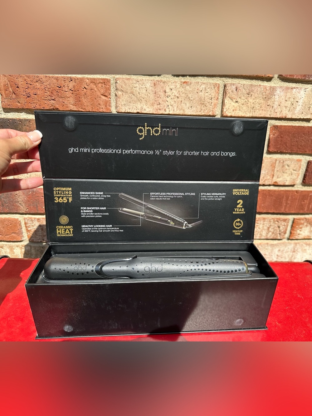 Ghd Mini Professional Performance 1/2 inch Styler New Open Box Ceramic Heat - Picture 2 of 12
